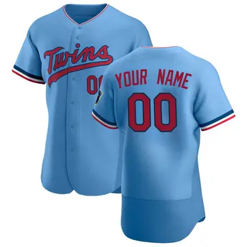 Authentic Men's Custom Light Blue Minnesota Twins Alternate Jersey