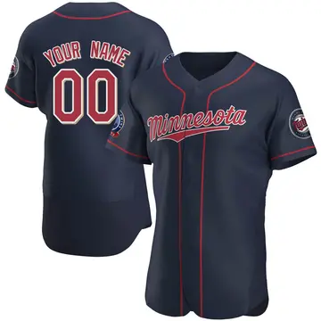 Authentic Men's Custom Navy Minnesota Twins Alternate 60th Season Jersey