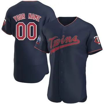 Authentic Men's Custom Navy Minnesota Twins Alternate 60th Season Team Jersey