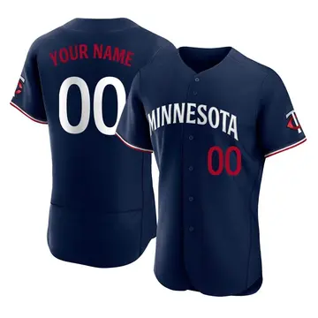 Authentic Men's Custom Navy Minnesota Twins Alternate Jersey