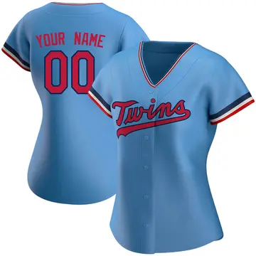 Authentic Women's Custom Light Blue Minnesota Twins Alternate Jersey
