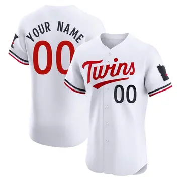 Elite Men's Custom White Minnesota Twins Home Jersey