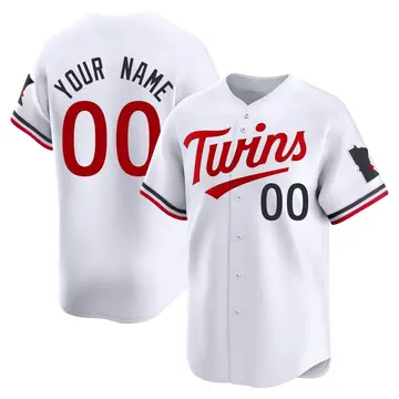 Limited Men's Custom White Minnesota Twins Home Jersey