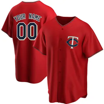Replica Men's Custom Red Minnesota Twins Alternate Jersey