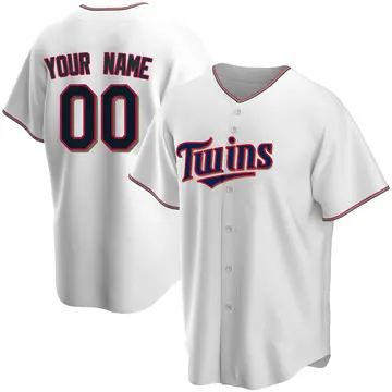 Replica Men's Custom White Minnesota Twins Home Jersey