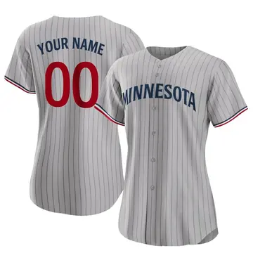 Replica Women's Custom Gray Minnesota Twins Road Jersey