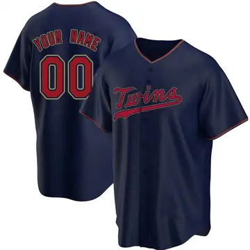 Replica Youth Custom Navy Minnesota Twins Alternate Jersey