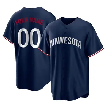 Replica Youth Custom Navy Minnesota Twins Alternate Jersey